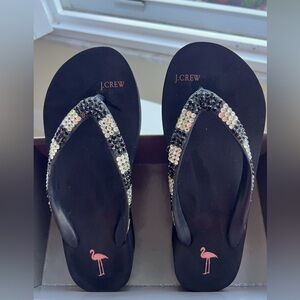 JCrew Wedge Sandal with Swarovski Crystals